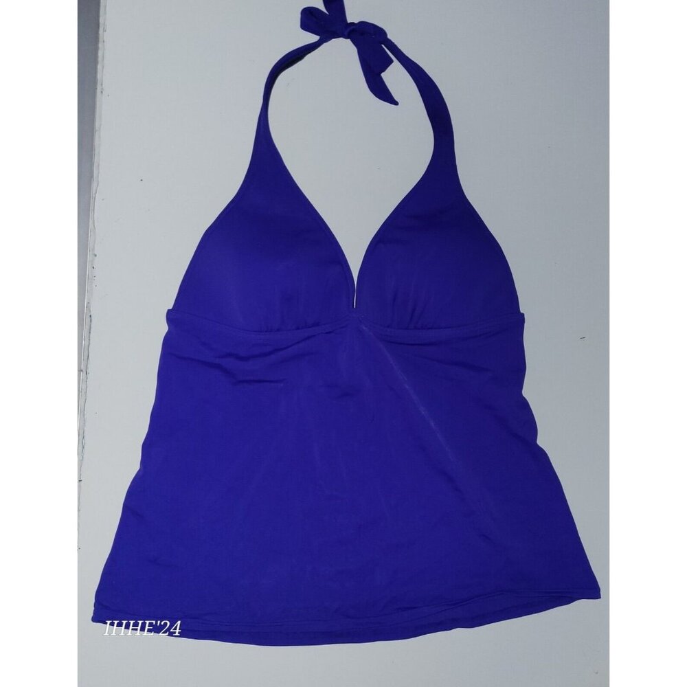 Victoria Secret Women’s Blue Medium Halter Swim Tankini Top Padded